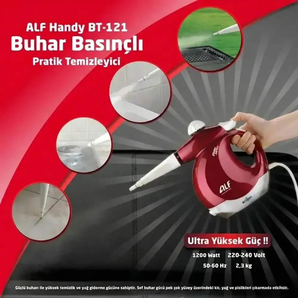 ALF Handy BT-121 Steam Force Buhar Basınçlı Pratik Temizleyici - 7