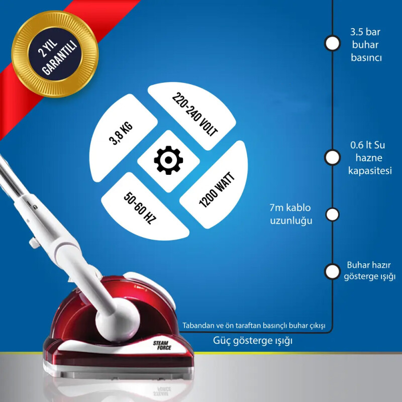 ALF Hero BT-123 Steam Force Buhar Basınçlı Zemin Temizleyici - 7