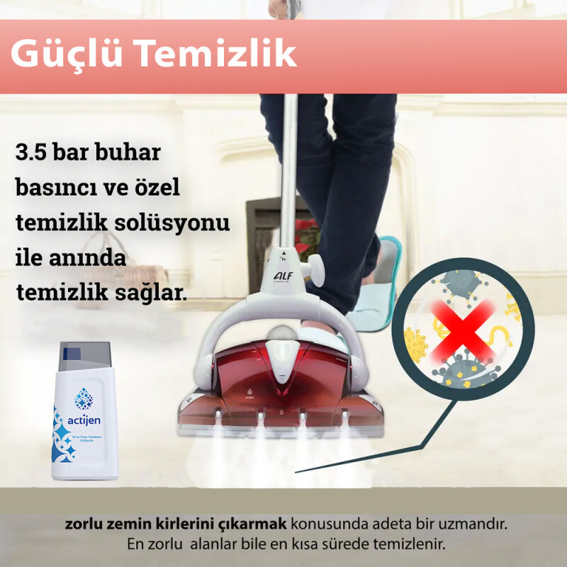 ALF Hero BT-123 Steam Force Buhar Basınçlı Zemin Temizleyici - 6